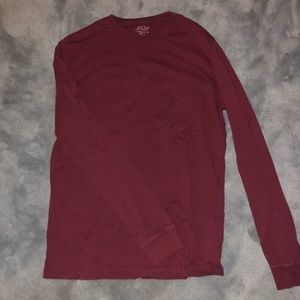 J. CREW MAROON LONG SLEEVE TEE | MEDIUM TALL